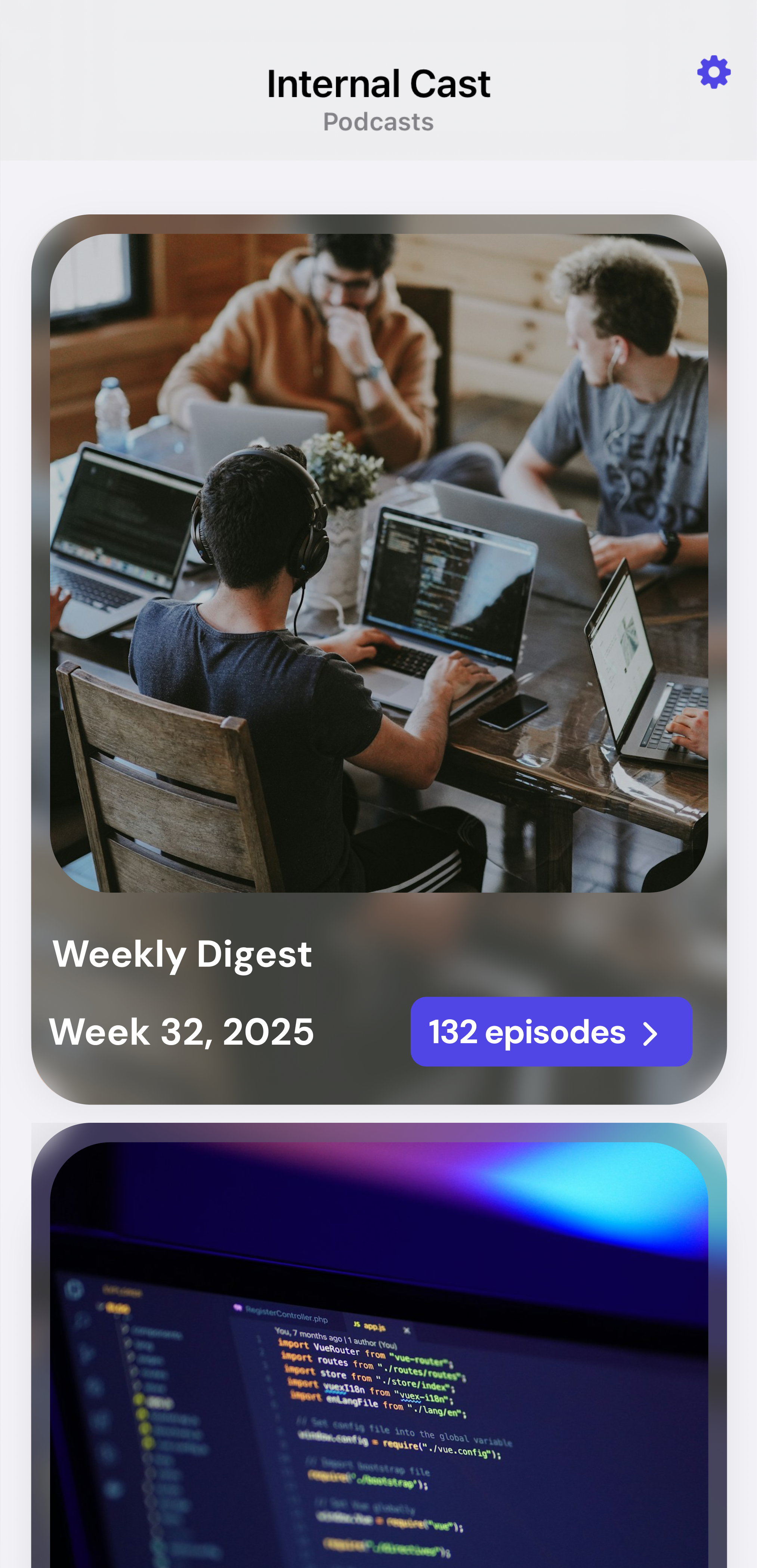 Internal Cast Player — podcast channels list