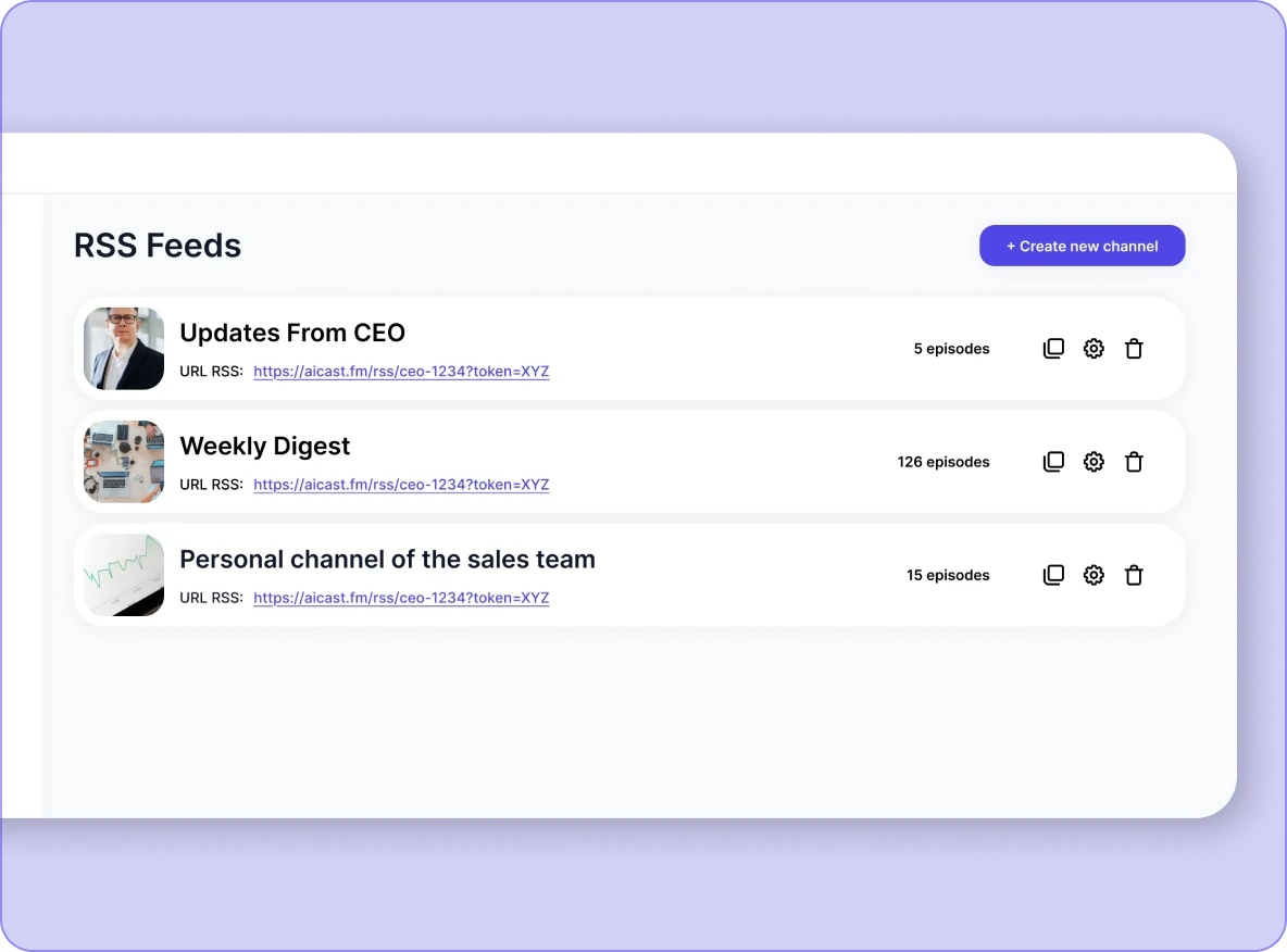 Dashboard and microphone illustrations representing features